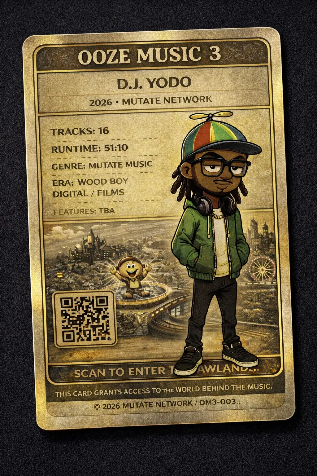 OOZE MUSIC 3 trading card - D.J. Yodo (OM3-003)