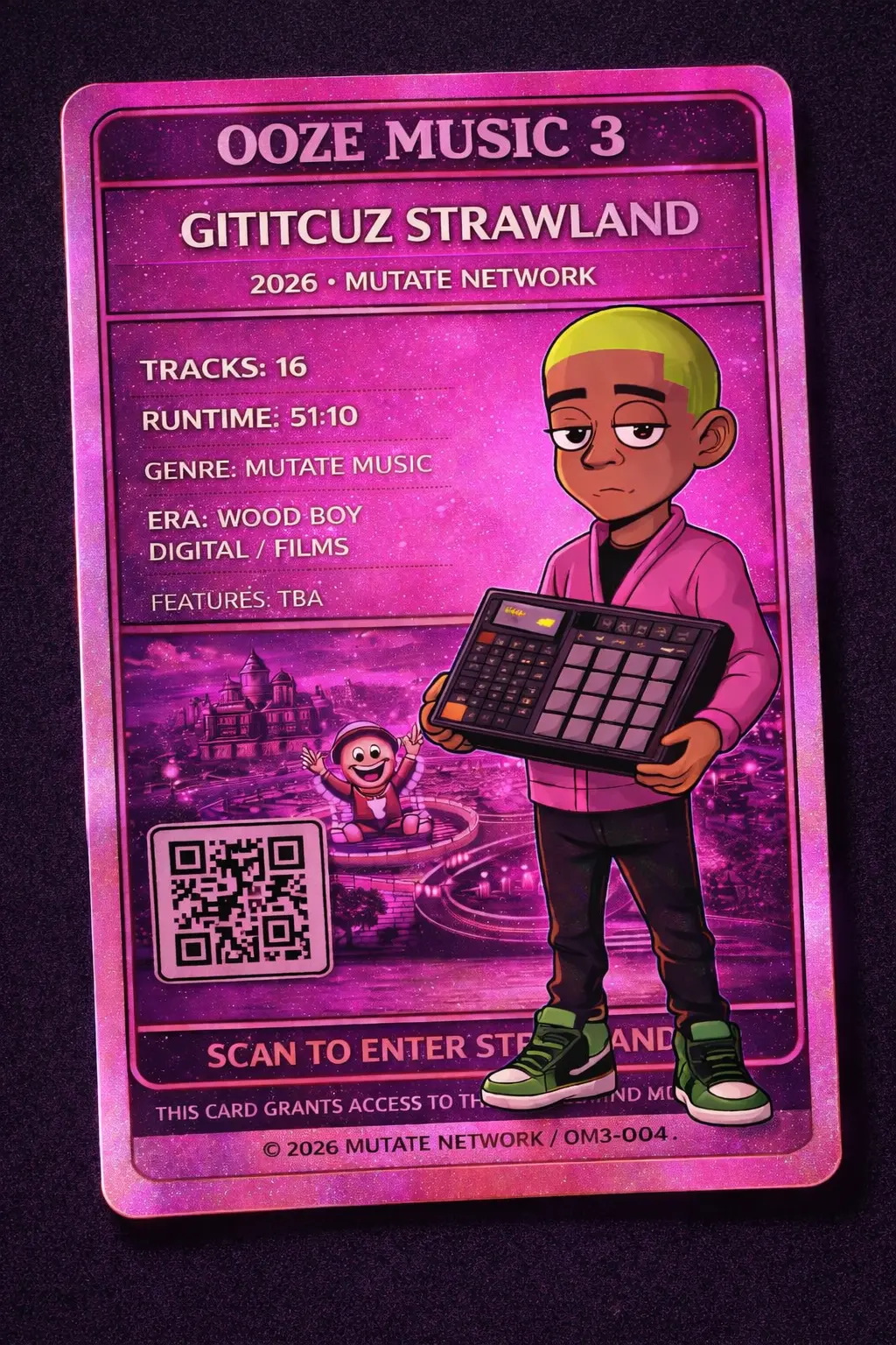 OOZE MUSIC 3 trading card - Gititcuz Strawland (OM3-004)