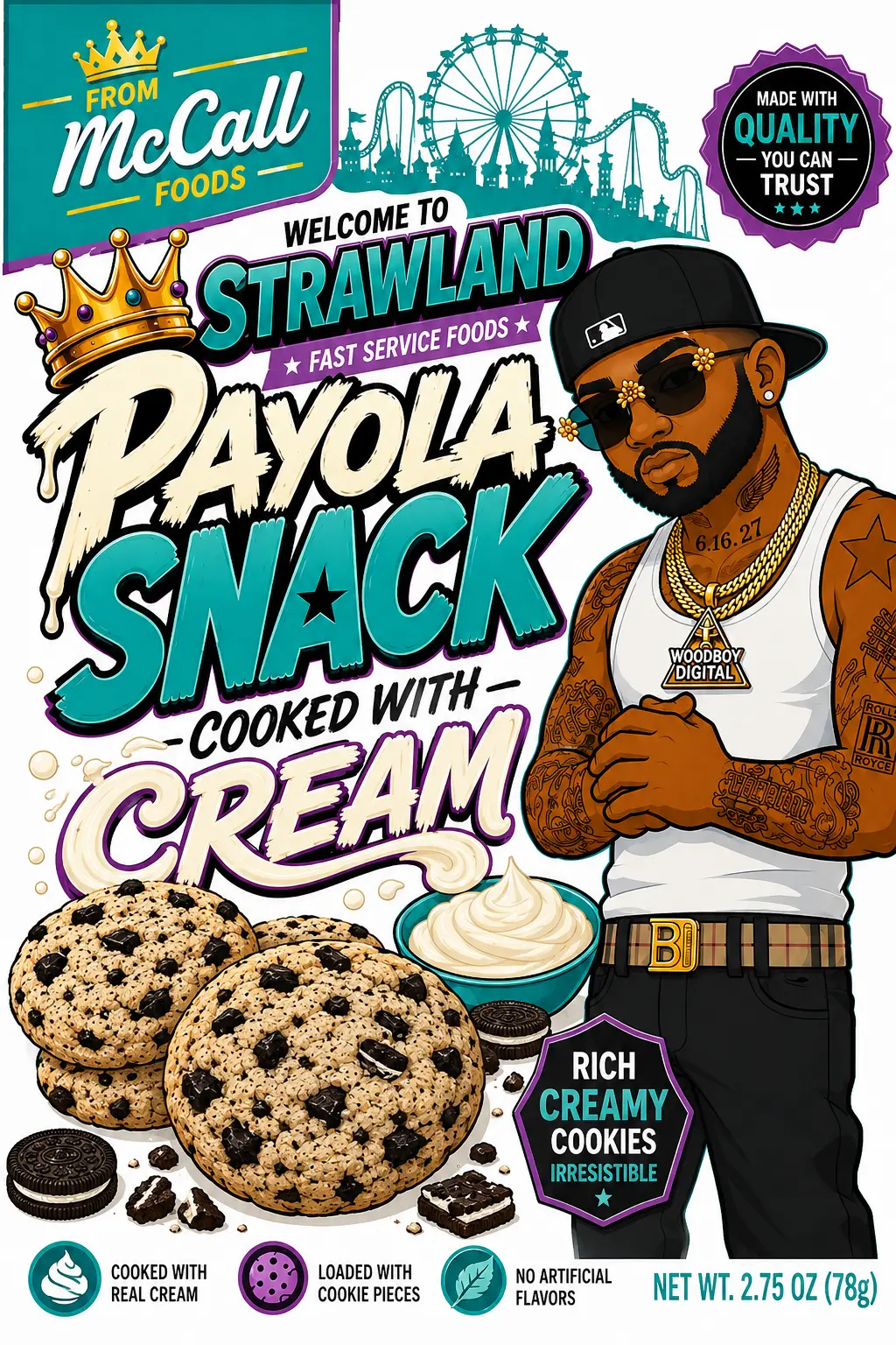 PAYOLA SNACK COOKED WITH CREAM cookie package