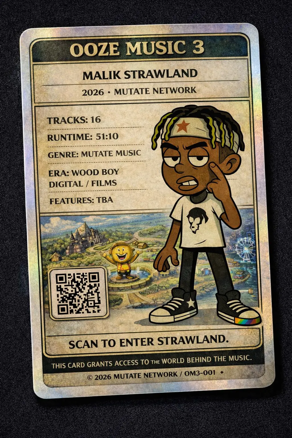 OOZE MUSIC 3 trading card - Malik Strawland (OM3-001)