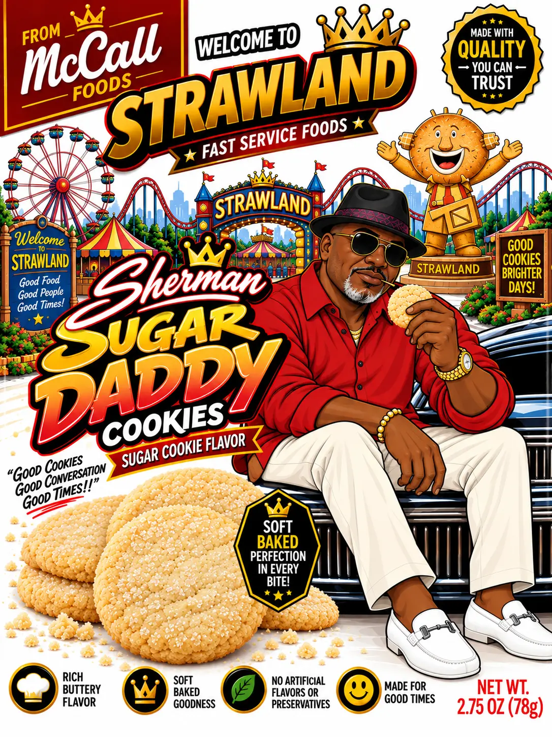 SHERMAN SUGAR DADDY SUGAR COOKIE cookie package