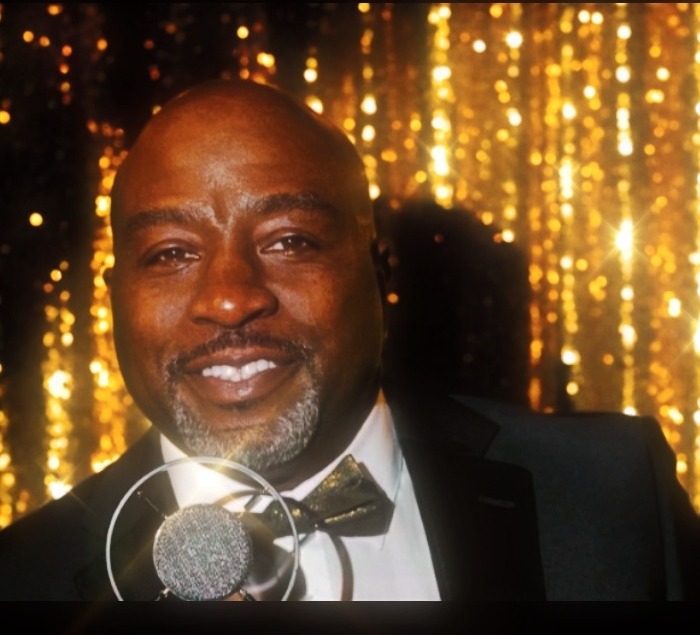 Sher-Man at the microphone