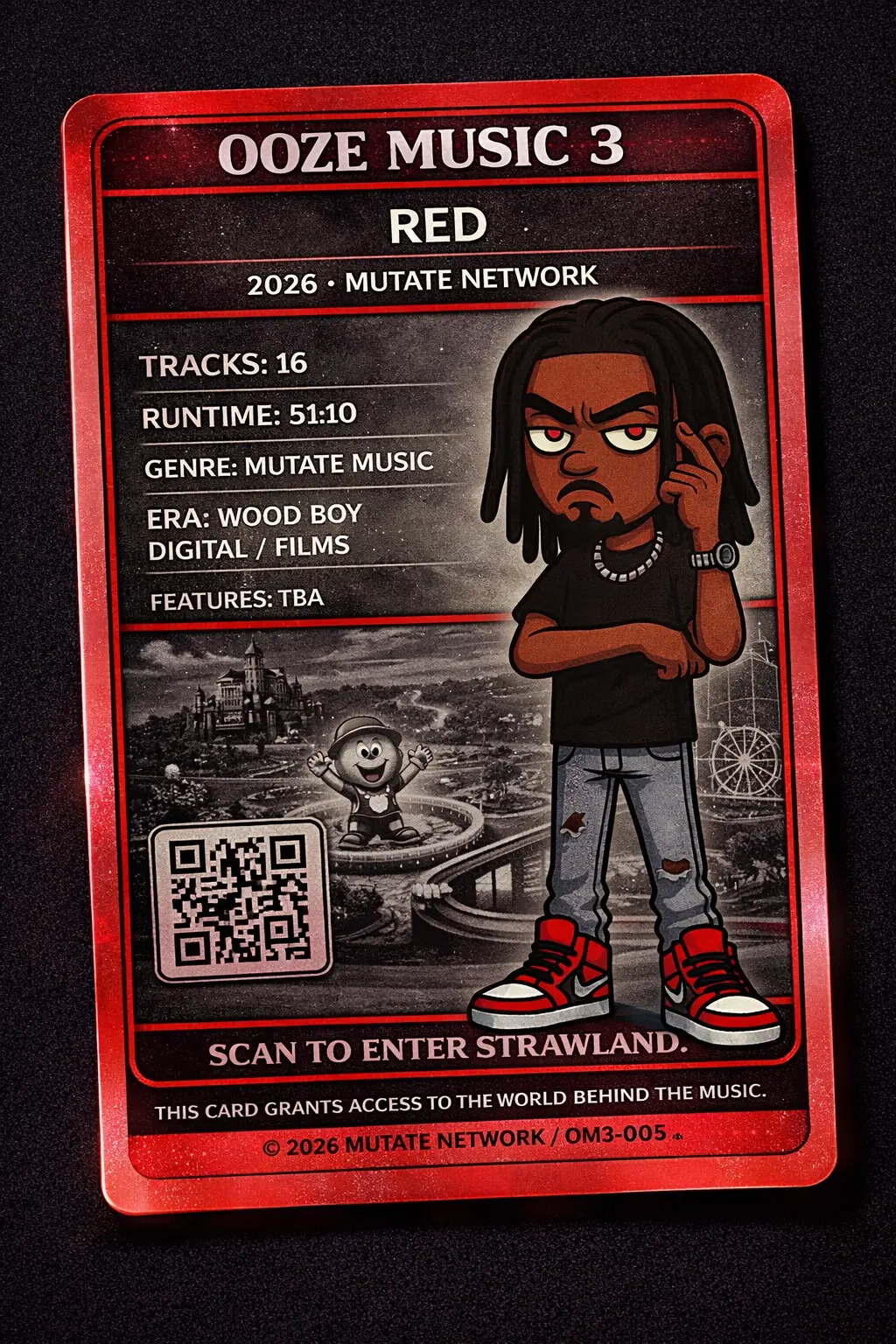 OOZE MUSIC 3 trading card - Red (OM3-005)