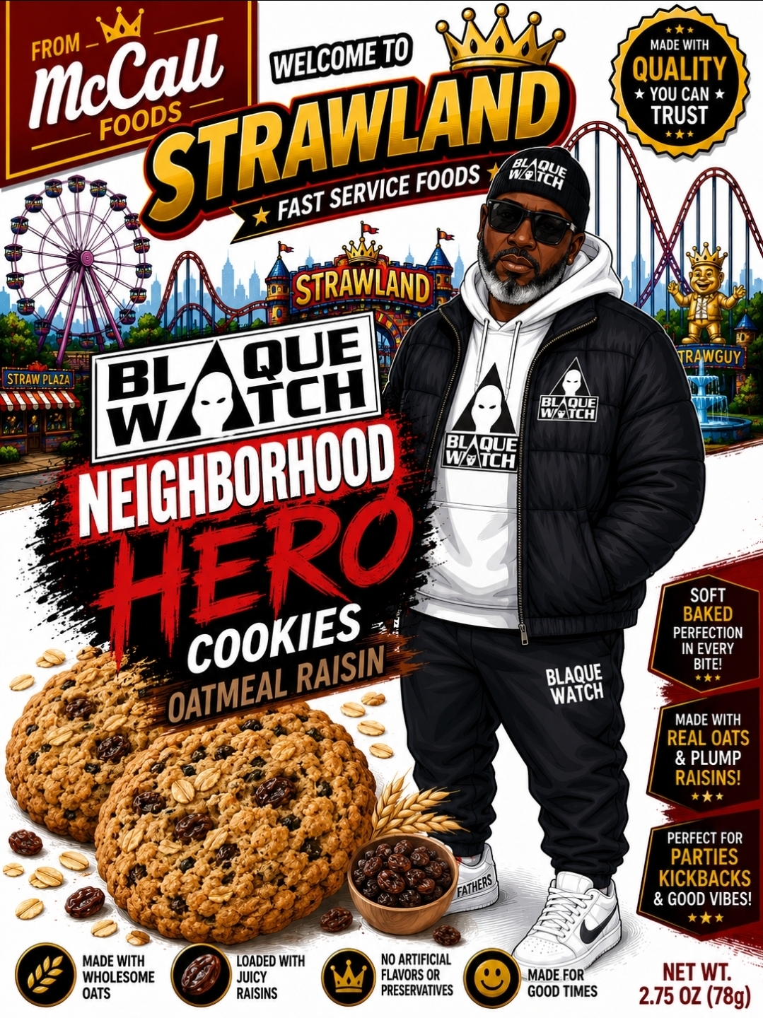 NEIGHBORHOOD HERO OATMEAL RAISIN cookie package