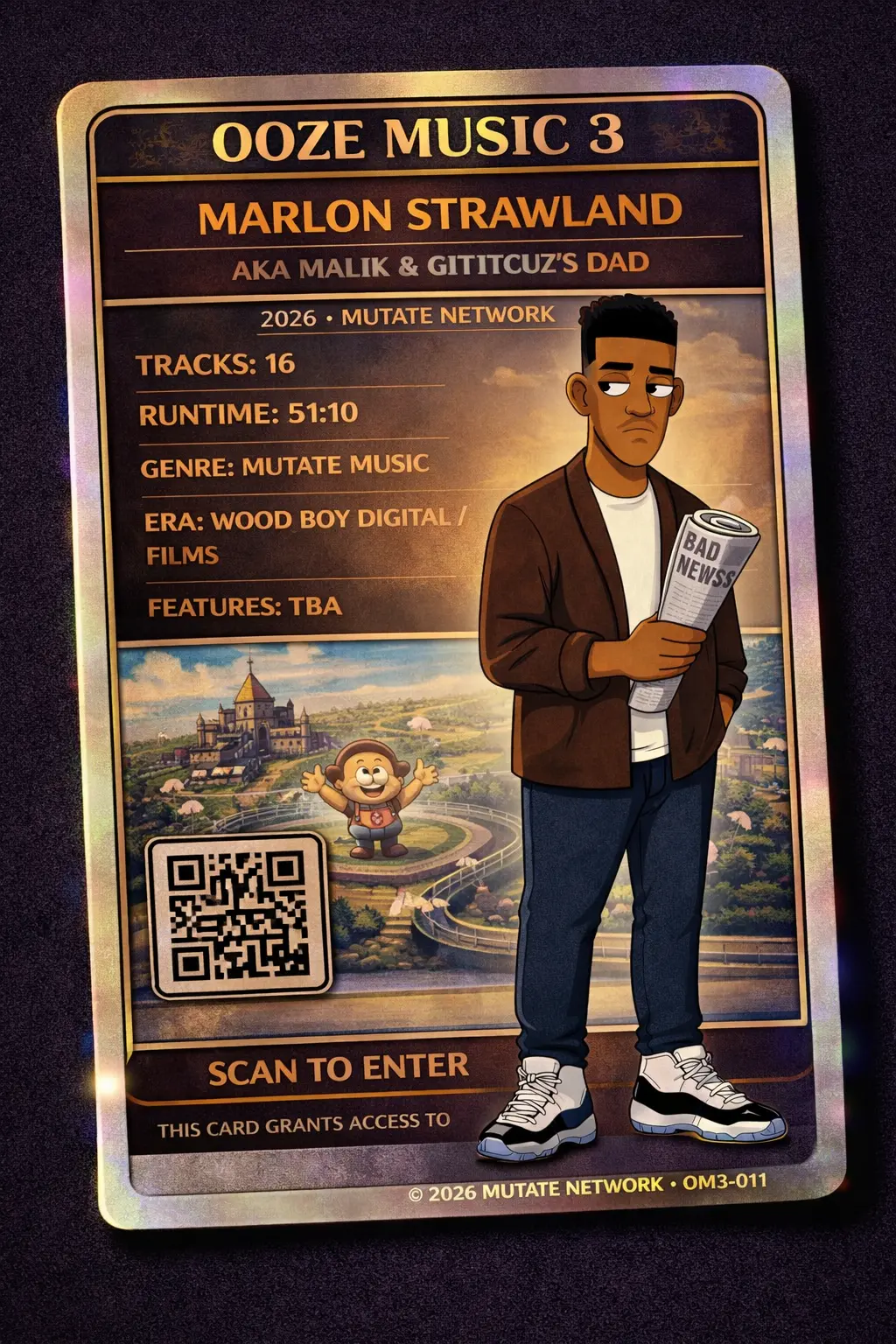 OOZE MUSIC 3 trading card - Marlon Strawland (OM3-011)
