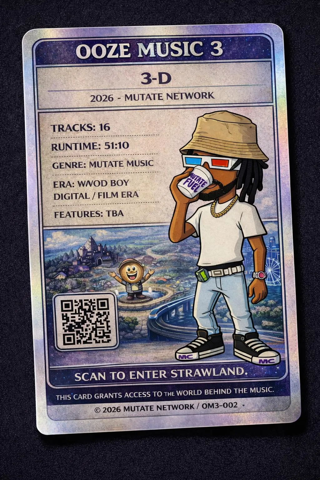 OOZE MUSIC 3 trading card - 3-D (OM3-002)