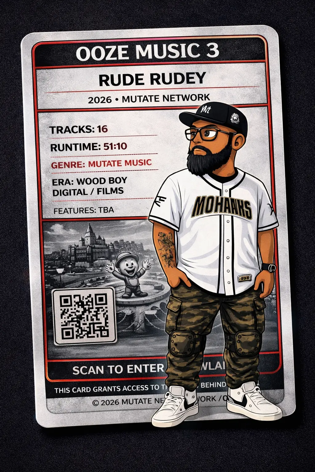 OOZE MUSIC 3 trading card - Rude Rudey (OM3-006)
