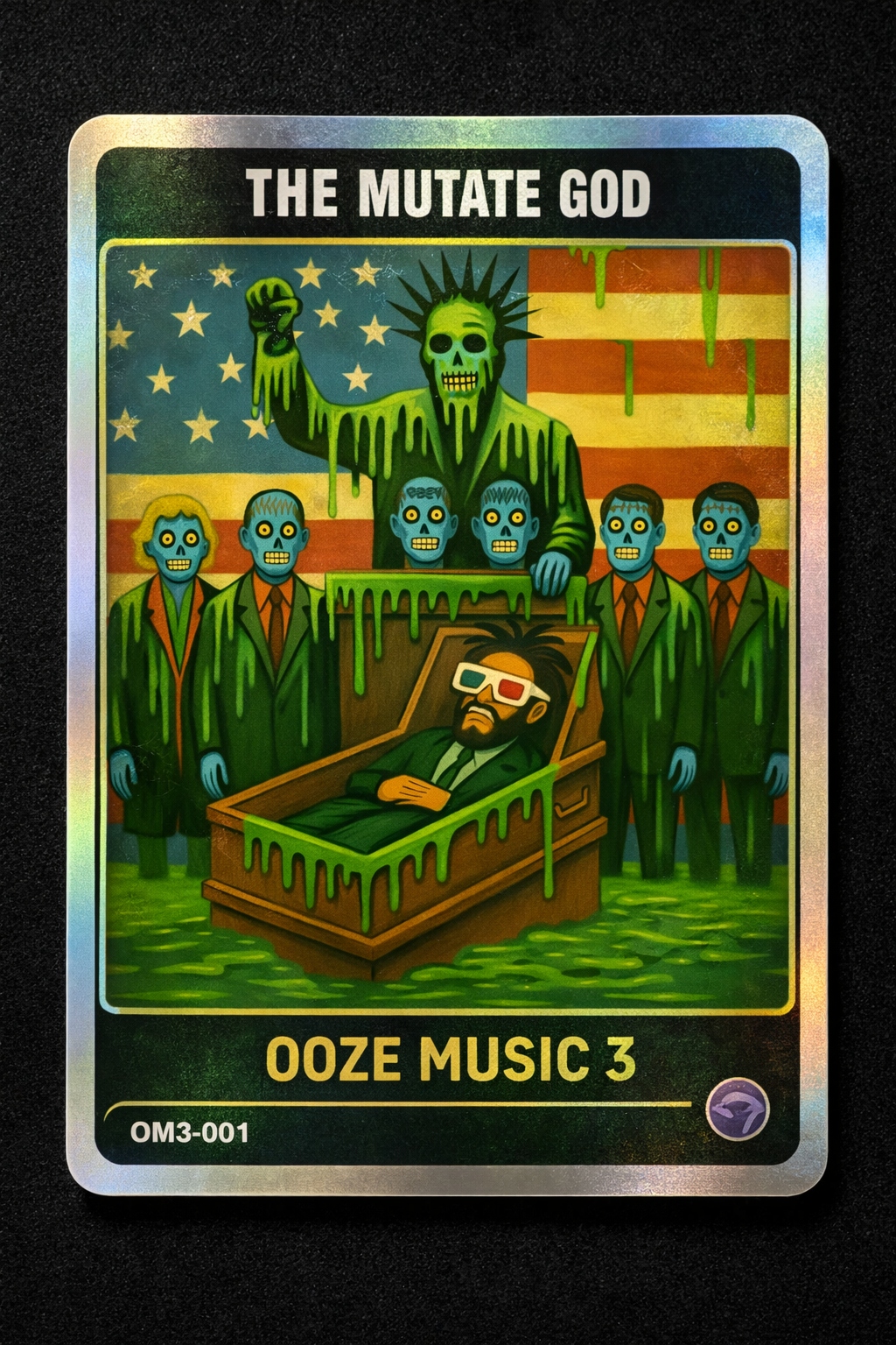 OOZE MUSIC 3 trading card - The Mutate God holographic cover (OM3-001)